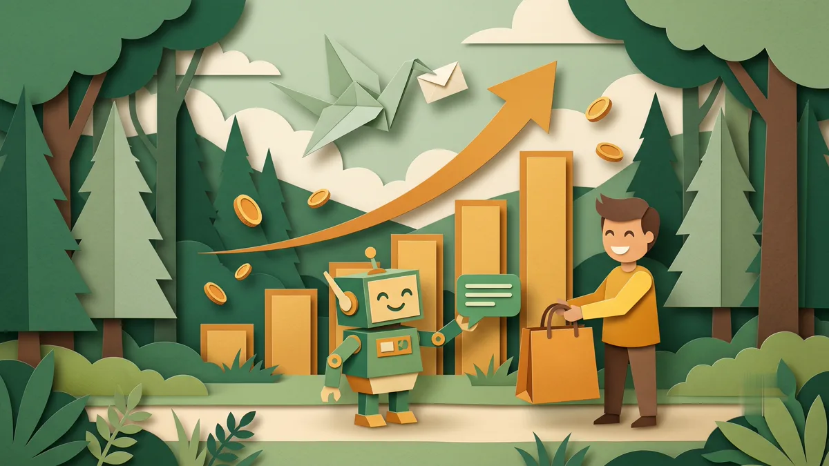 Ilustrasi alur AI menyaring lead, melakukan follow up, mengatur booking, lalu menyerahkan calon pembeli kepada sales