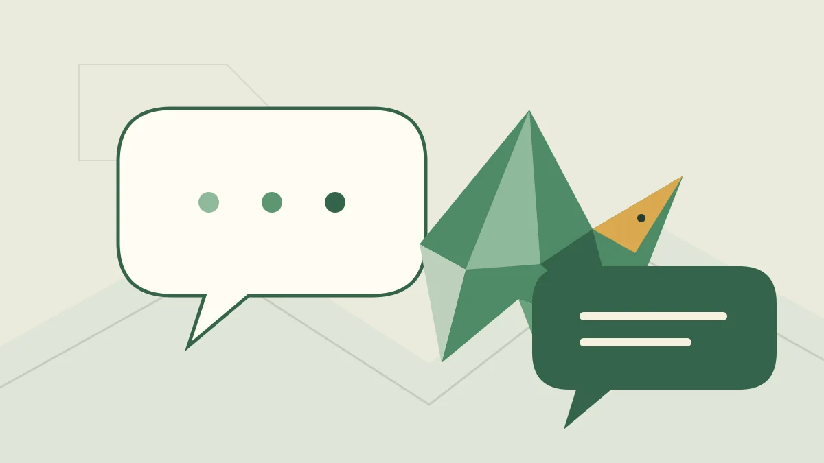 Ilustrasi chatbot membalas pesan pelanggan secara otomatis untuk bisnis